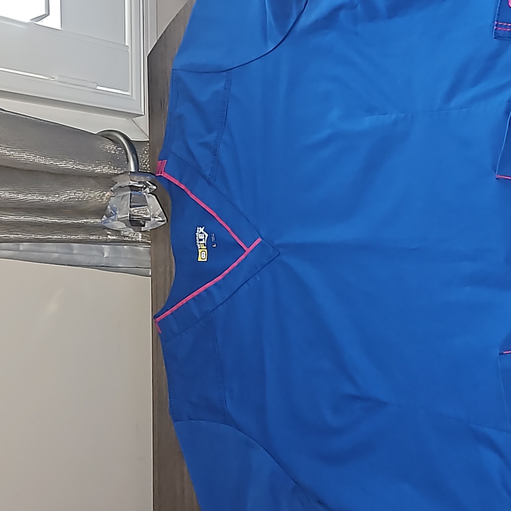 Blue scrub top